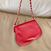 Colestore Chanel Cue Ball Foldover Bag Red Shoulder Bags 23cm - 2