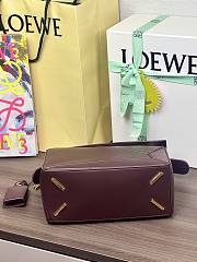 Colestore Loewe Small Featherlight Puzzle Bag in Nappa Lambskin Dark Burgundy 24x10.5x16.5cm - 3