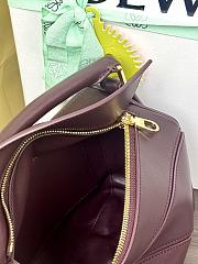 Colestore Loewe Small Featherlight Puzzle Bag in Nappa Lambskin Dark Burgundy 24x10.5x16.5cm - 2
