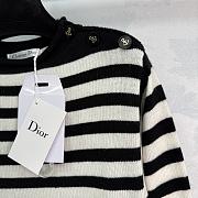 Colestore Dior Marinière Sweater Black and Ecru Cotton and Cashmere Knit - 6