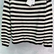 Colestore Dior Marinière Sweater Black and Ecru Cotton and Cashmere Knit - 3