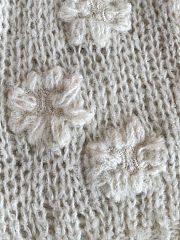 Colestore Celine Embroidered Cardigan in Mohair Off White  - 6