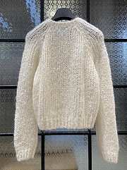 Colestore Celine Embroidered Cardigan in Mohair Off White  - 5