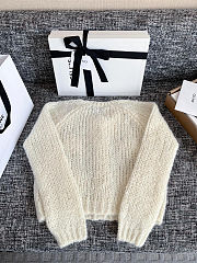 Colestore Celine Embroidered Cardigan in Mohair Off White  - 2