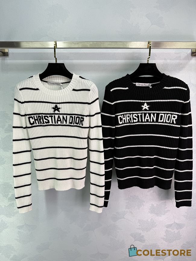 	 Colestore Dior Marinière Long-Sleeved Sweater Cotton Knit - 1