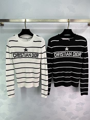 	 Colestore Dior Marinière Long-Sleeved Sweater Cotton Knit