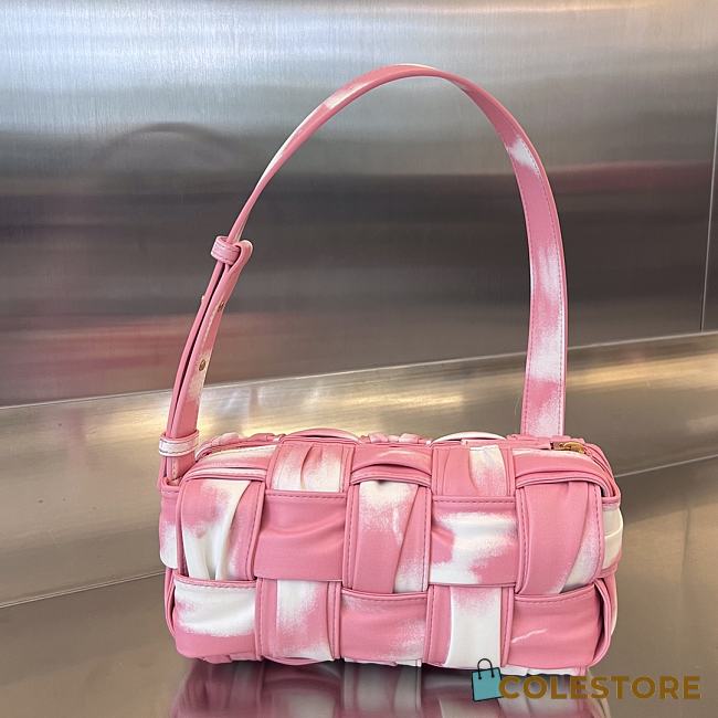 Colestore Bottega Veneta Small Brick Cassette Pink and White tie-dye 23x10.5x10cm - 1