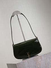 Colestore YSL Saint Laurent Mini Voltaire in Patent Leather Dark Vineyard Green 17.5×13.5×5cm - 5