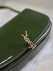 Colestore YSL Saint Laurent Mini Voltaire in Patent Leather Dark Vineyard Green 17.5×13.5×5cm - 4
