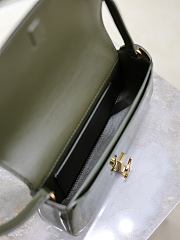 Colestore YSL Saint Laurent Mini Voltaire in Patent Leather Dark Vineyard Green 17.5×13.5×5cm - 3
