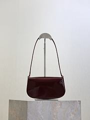 Colestore YSL Saint Laurent Mini Voltaire in Patent Leather Gloss Burgundy 17.5×13.5×5cm - 6