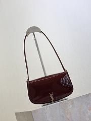 Colestore YSL Saint Laurent Mini Voltaire in Patent Leather Gloss Burgundy 17.5×13.5×5cm - 4