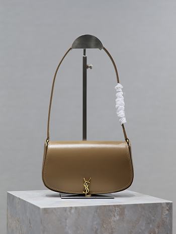 	 Colestore YSL Saint Laurent Mini Voltaire in Box Saint Laurent Dark Cork 17.5×13.5×5cm