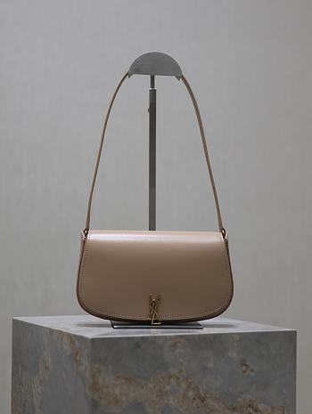 	 Colestore YSL Saint Laurent Mini Voltaire in Box Saint Laurent Dark Toffee 17.5×13.5×5cm