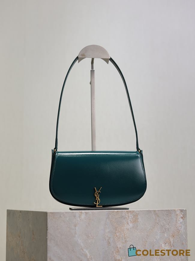 	 Colestore YSL Saint Laurent Mini Voltaire in Box Saint Laurent Dark Teal 17.5×13.5×5cm - 1