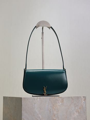 	 Colestore YSL Saint Laurent Mini Voltaire in Box Saint Laurent Dark Teal 17.5×13.5×5cm