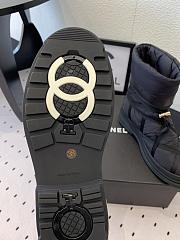 Colestore Chanel Ankle Boots Black Quitted Ribbon - 5
