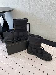 Colestore Chanel Ankle Boots Black Quitted Ribbon - 2
