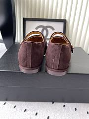 Colestore Chanel Brown Suede Mary Jane Flats  Interlocking CC Logo - 3