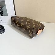 Colestore  Louis Vuitton Cosmetic Pouch PM Monogram Canvas Brown 17x12x6cm - 6