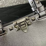Colestore Valentino Garavani Rockstud Metallic Silver Tote Bag 18.5x12.5x5.5cm - 5