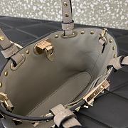 Colestore Valentino Rockstud Mini Shopping Bag In Grainy Calfskin Poudre 18.5x12.5x5.5cm - 5