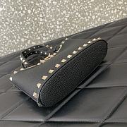 	 Colestore Valentino Rockstud Mini Shopping Bag In Grainy Calfskin Black 18.5x12.5x5.5cm - 4