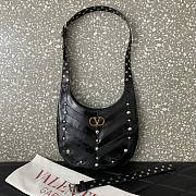 Colestore Valentino Garavani stud-embellished Vlogo shoulder bag Black 28x21.5x3cm - 1
