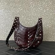 Colestore Valentino Garavani stud-embellished Vlogo shoulder bag Burgundy 28x21.5x3cm - 4