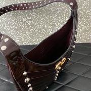 Colestore Valentino Garavani stud-embellished Vlogo shoulder bag Burgundy 28x21.5x3cm - 2