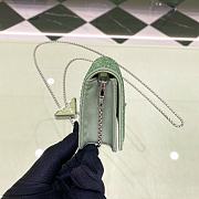 Colestore Prada Cardholder with Shoulder Strap and Crystals Wallet Mint Leather 11.5x8cm - 6