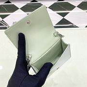 Colestore Prada Cardholder with Shoulder Strap and Crystals Wallet Mint Leather 11.5x8cm - 3