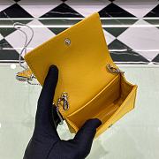 Colestore Prada Cardholder with Shoulder Strap and Crystals Wallet Yellow Leather 11.5x8cm - 4