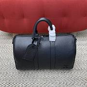 Colestore Louis Vuitton Keepall Shoulder Bag 35 Black Waxed calfskin M15249 34 x 21 x 16cm - 6