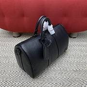 Colestore Louis Vuitton Keepall Shoulder Bag 35 Black Waxed calfskin M15249 34 x 21 x 16cm - 2