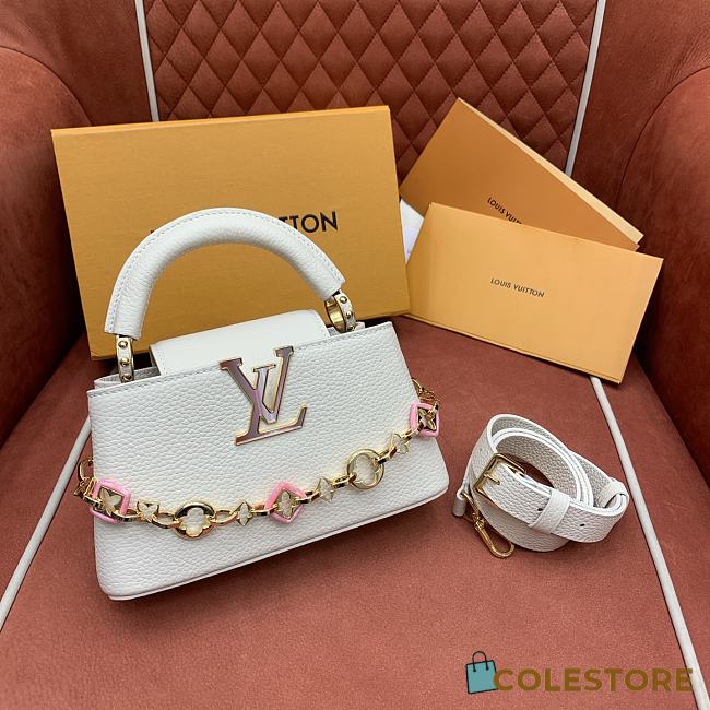 Colestore Louis Vuitton Capucines East-West Mini Bag Quartz White M14393 22 x 12 x 8cm - 1