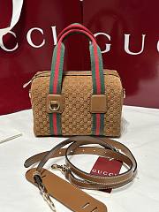Colestore Gucci Mini GG handbag in beige and brown GG canvas 20x13x13cm - 1
