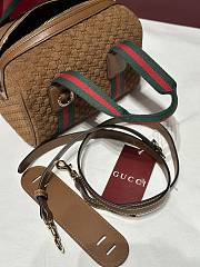 Colestore Gucci Mini GG handbag in beige and brown GG canvas 20x13x13cm - 6