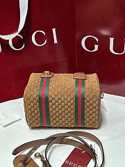 Colestore Gucci Mini GG handbag in beige and brown GG canvas 20x13x13cm - 5