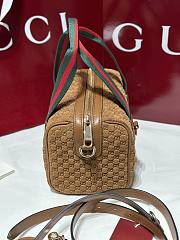 Colestore Gucci Mini GG handbag in beige and brown GG canvas 20x13x13cm - 4