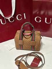 Colestore Gucci Mini GG handbag in beige and brown GG canvas 20x13x13cm - 3