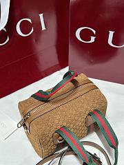 Colestore Gucci Mini GG handbag in beige and brown GG canvas 20x13x13cm - 2