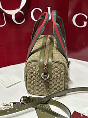 Colestore Gucci Mini GG handbag in green GG suede 20x13x13cm - 2