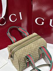 Colestore Gucci Mini GG handbag in green GG suede 20x13x13cm - 3