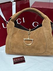 Colestore Gucci Softbit maxi shoulder bag in brown suede 46x26x16cm - 1