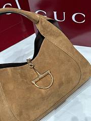 Colestore Gucci Softbit maxi shoulder bag in brown suede 46x26x16cm - 4