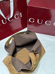 Colestore Gucci Softbit maxi shoulder bag in brown suede 46x26x16cm - 3