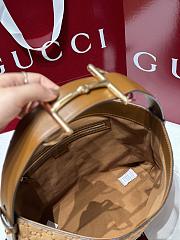 Colestore Gucci Beatrix medium tote bag in brown suede 35x27.5x11cm - 6