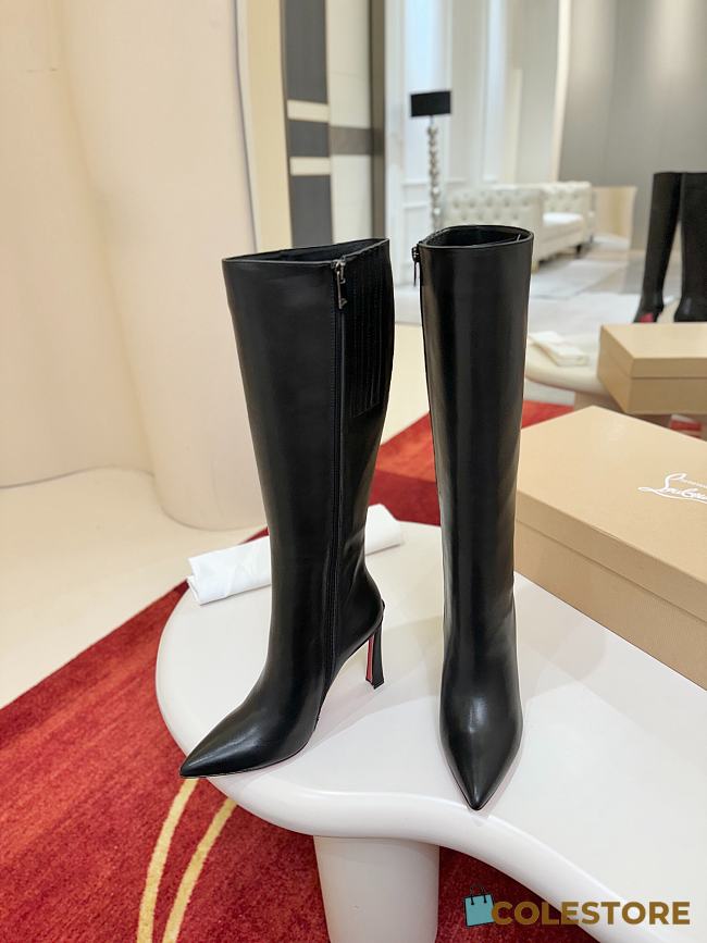 Colestore Christian Louboutin CL Condora Botta Calf Leather Black 10cm - 1