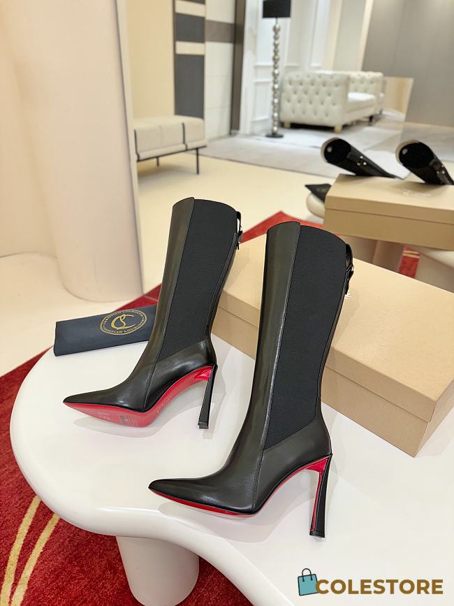 Colestore Christian Louboutin CL Condodo Botta Calf Leather Black 10cm - 1